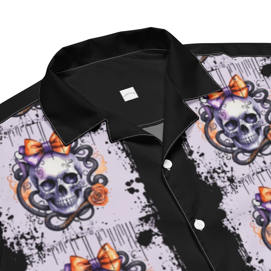 Unisex Skull and Snake Design Coquette Style Button Down Shirt product image (5)