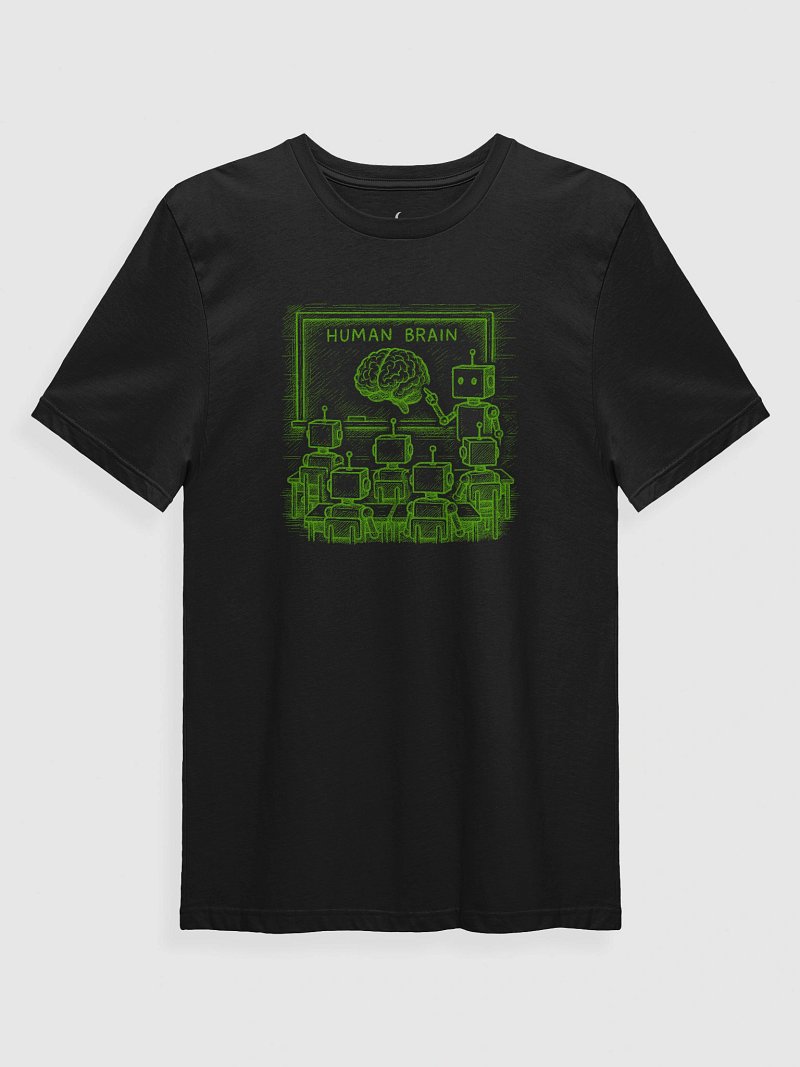 What…? Human? - Robot Classroom - Black Tee