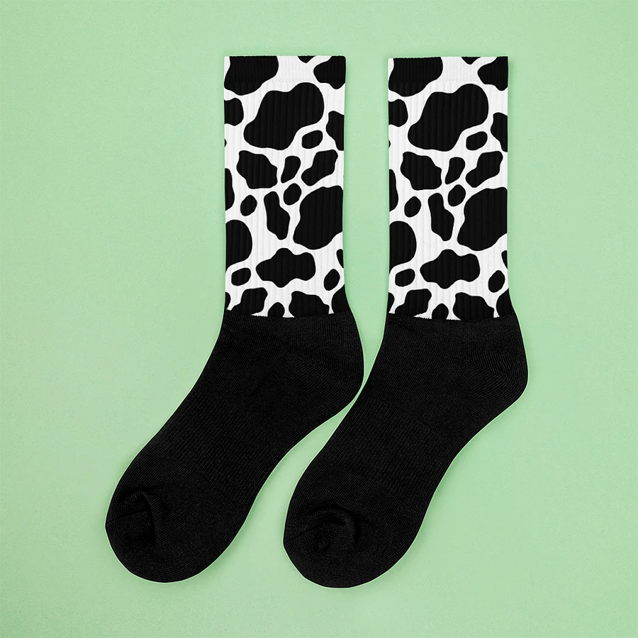 Cow Print Socks - Black & White product image (6)