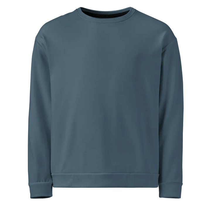 Plain Dark Greyish Blue Soft Summer Unisex Recycled Polyester Heavyweight Premium Sweatshirt by Treasure Pie product image (1)