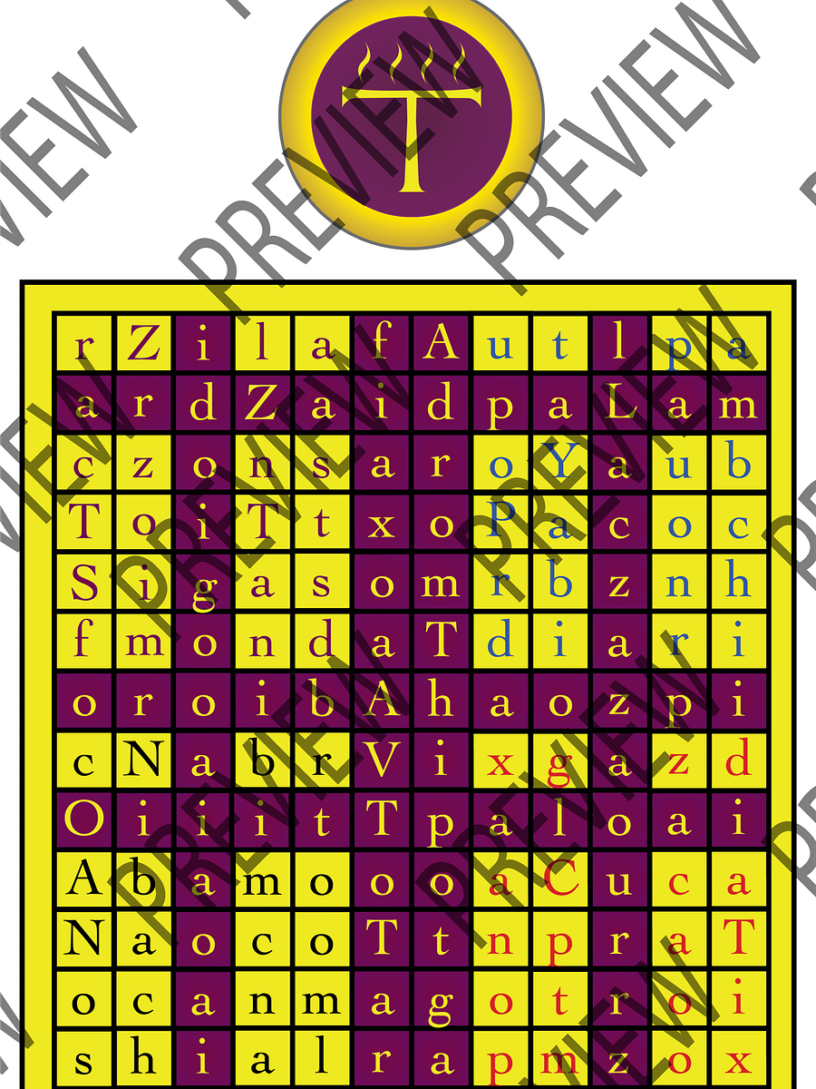 Enochian Elemental Tablets with Flashing Crosses product image (4)