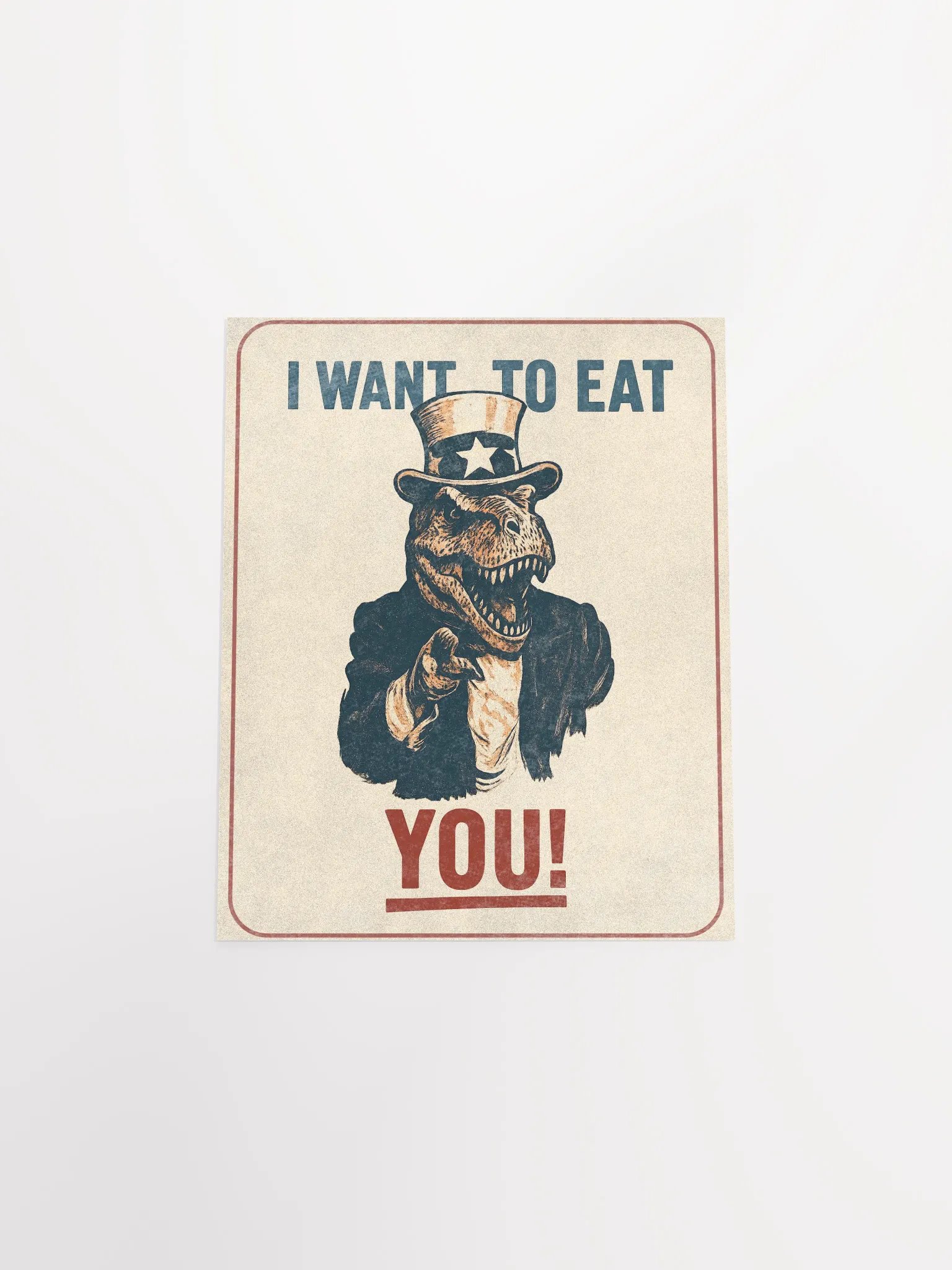 Uncle Sam T. Rex Poster Funny Dinosaur Poster Wall Art product image (16)