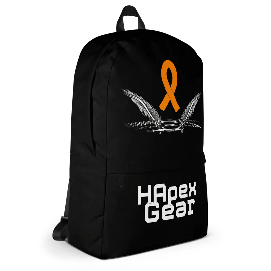 White HApex Gear White Logo Cancer Awareness Orange Ribbon. Black Backpack product image (11)