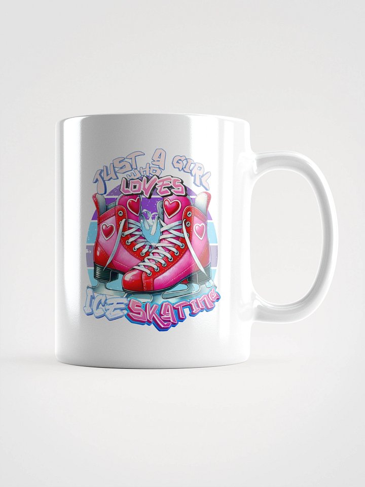 Just a Girl Who Loves Ice Skating Pink Skates Mug for Skaters product image (1)