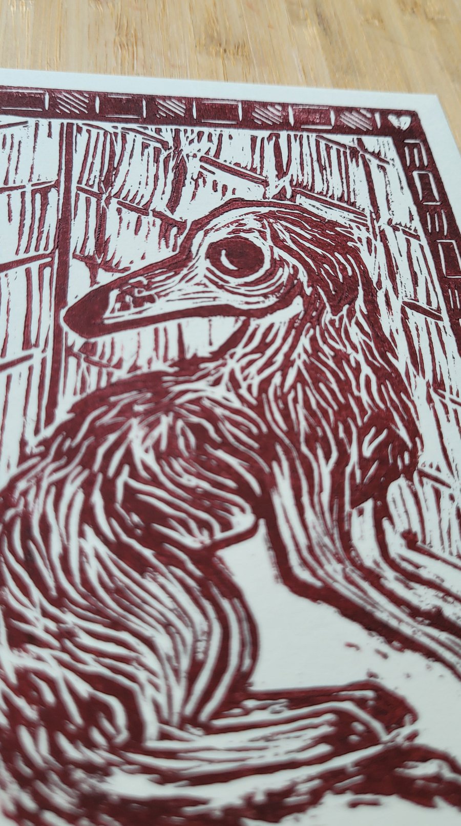 Borzoi Woodcut Print product image (2)