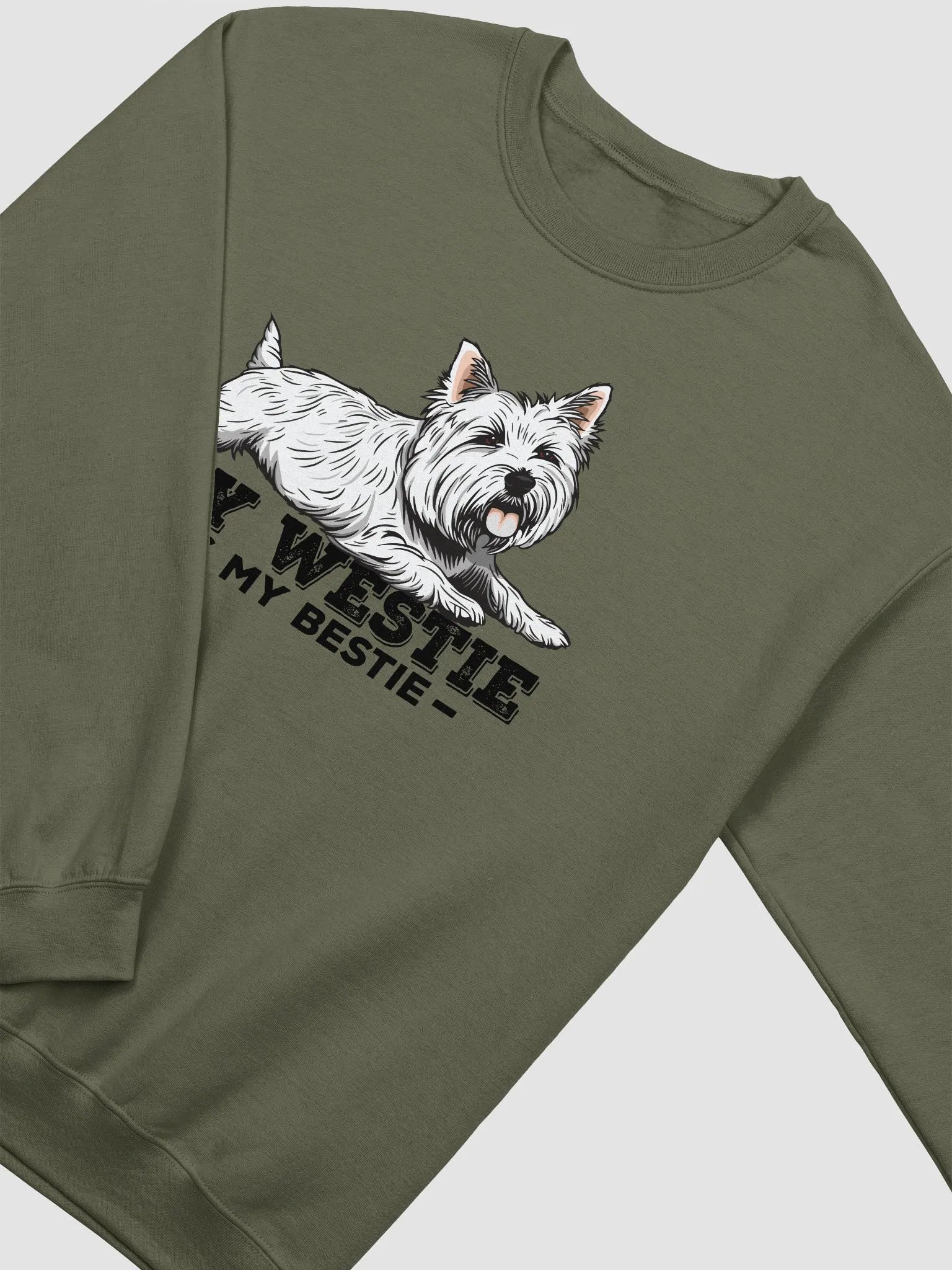 My Westie Is My Bestie Sweatshirt of a West Highland Terrier | Funny Shirt for Westie Paw-rents product image (16)