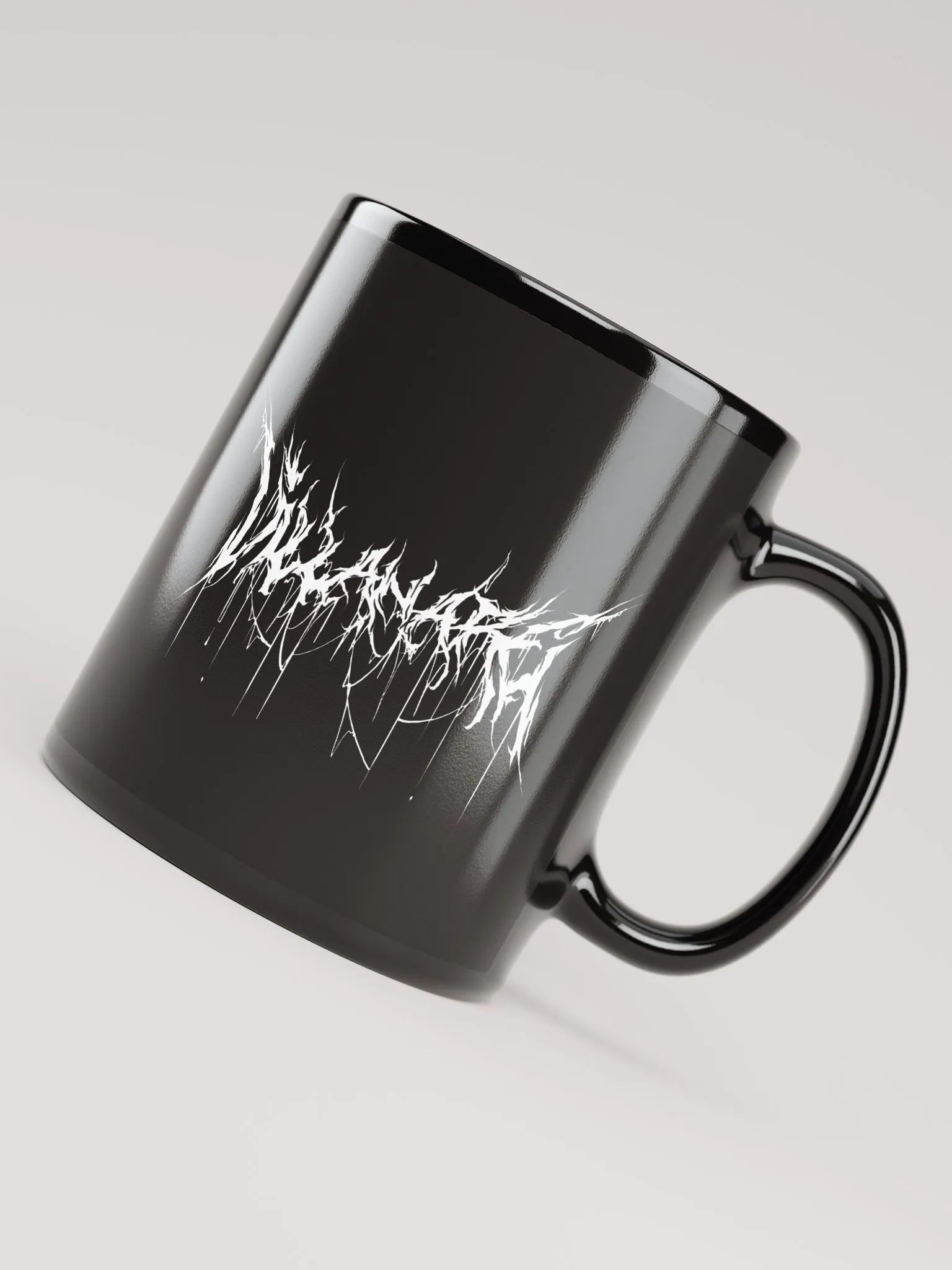 Villanarei Metal Logo Black Glossy Mug product image (4)
