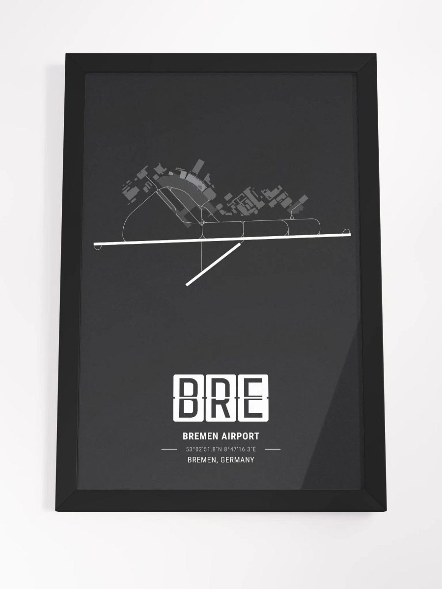 Framed Airport BRE Premium Map On Matt Paper product image (4)