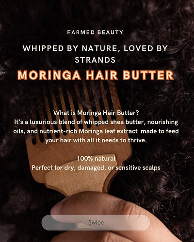 Dry scalp? Breakage? Lifeless strands?
It’s time to butter up with nature’s miracle worker: Farmed Beauty’s Moringa Hair Butt...