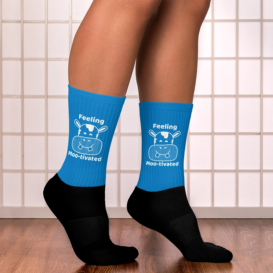 Feeling Mootivated Blue Cow Socks product image (15)