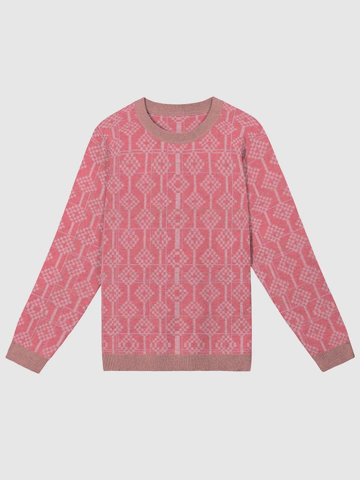 Soft and Cozy 4-Color Jacquard Knit Crewneck Sweater product image (3)