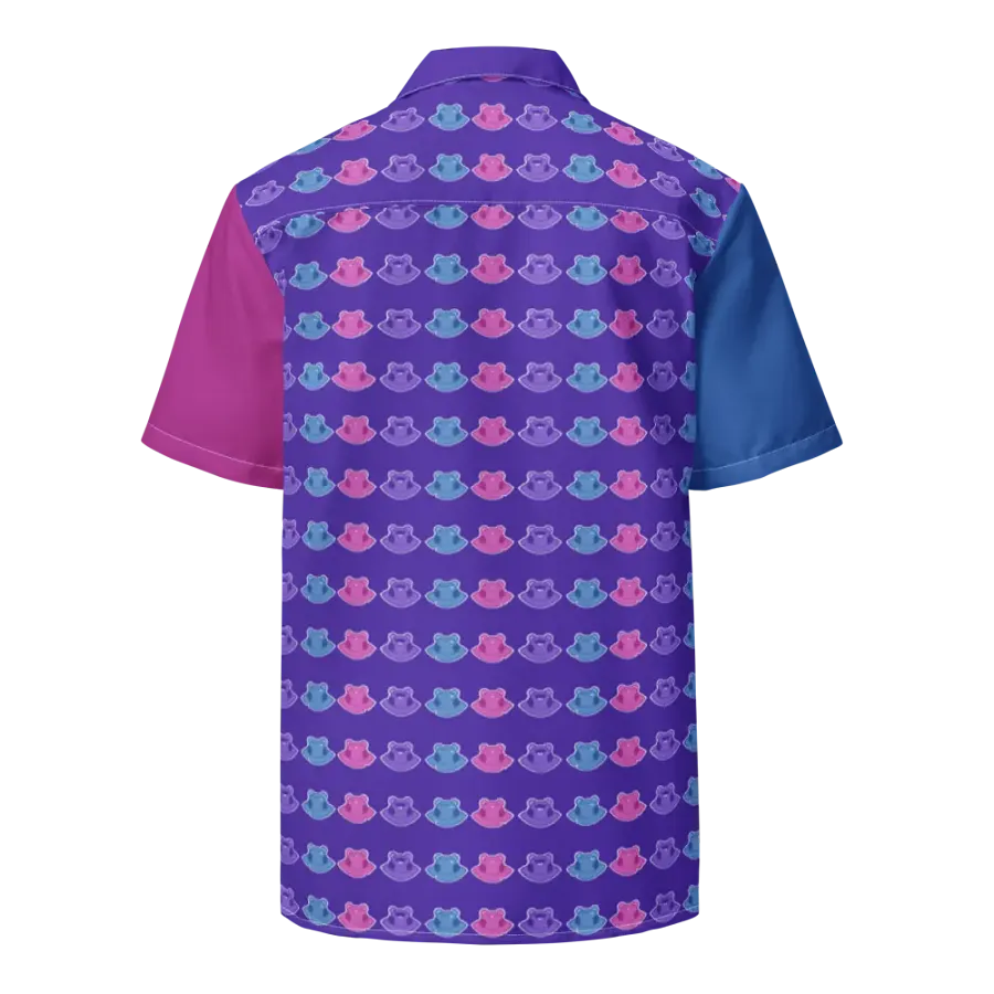 FROG TRIO COLOR BLOCK HAWAIIAN SHIRT product image (3)
