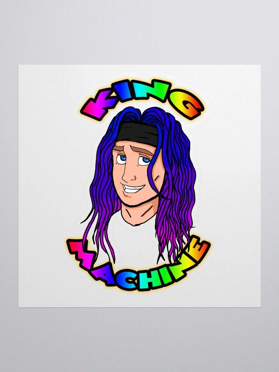 king rainbow die cut sticker product image (1)