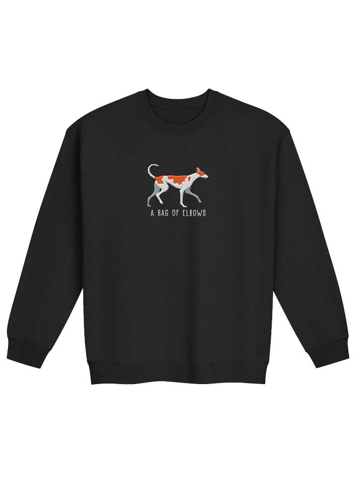 A Bag of Elbows Sweatshirt (Embroidered) of an Ibizan Hound(Red & White) product image (1)