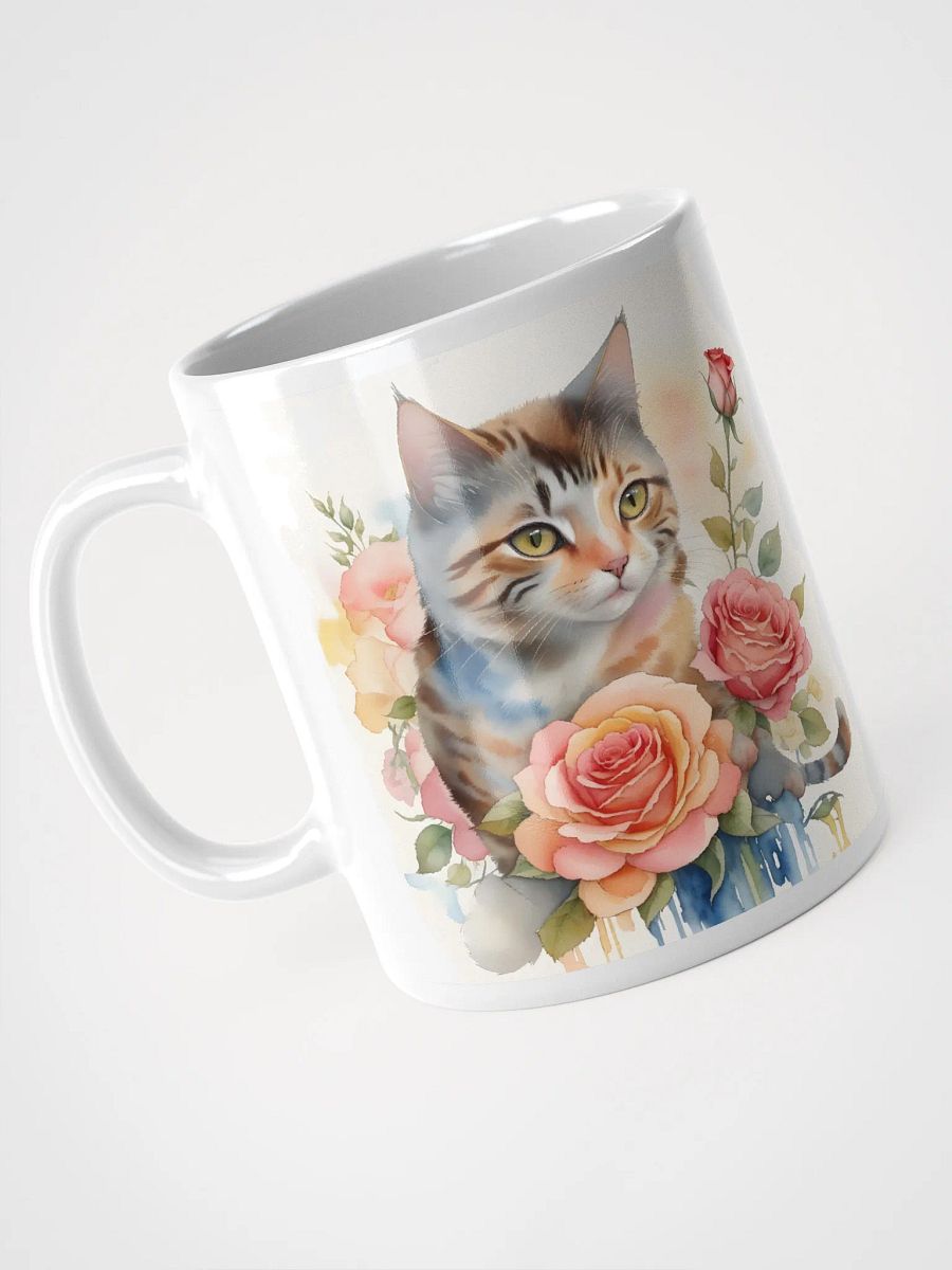 Symmetrical Kitten and Roses Mug product image (6)