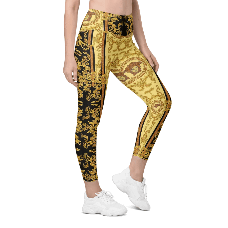 Leggings with Pockets – Luxury Medusa Inspired Print for Glamorous & Bold Style product image (5)