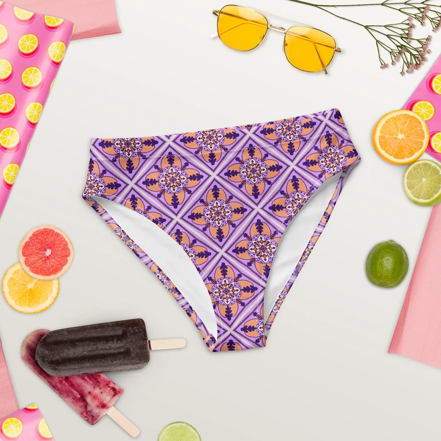 Detailed Symmetrical Pattern High Waisted Bikini Bottom product image (8)