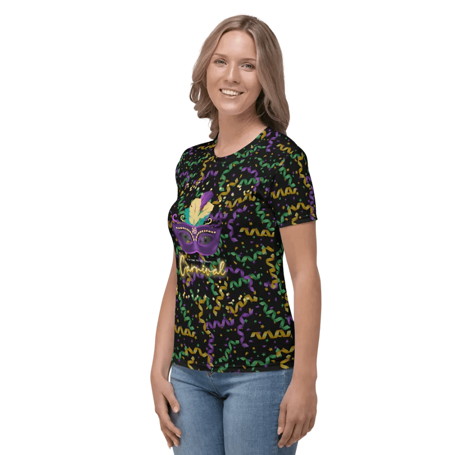 Mardi Gra All Over Print T-shirt product image (3)