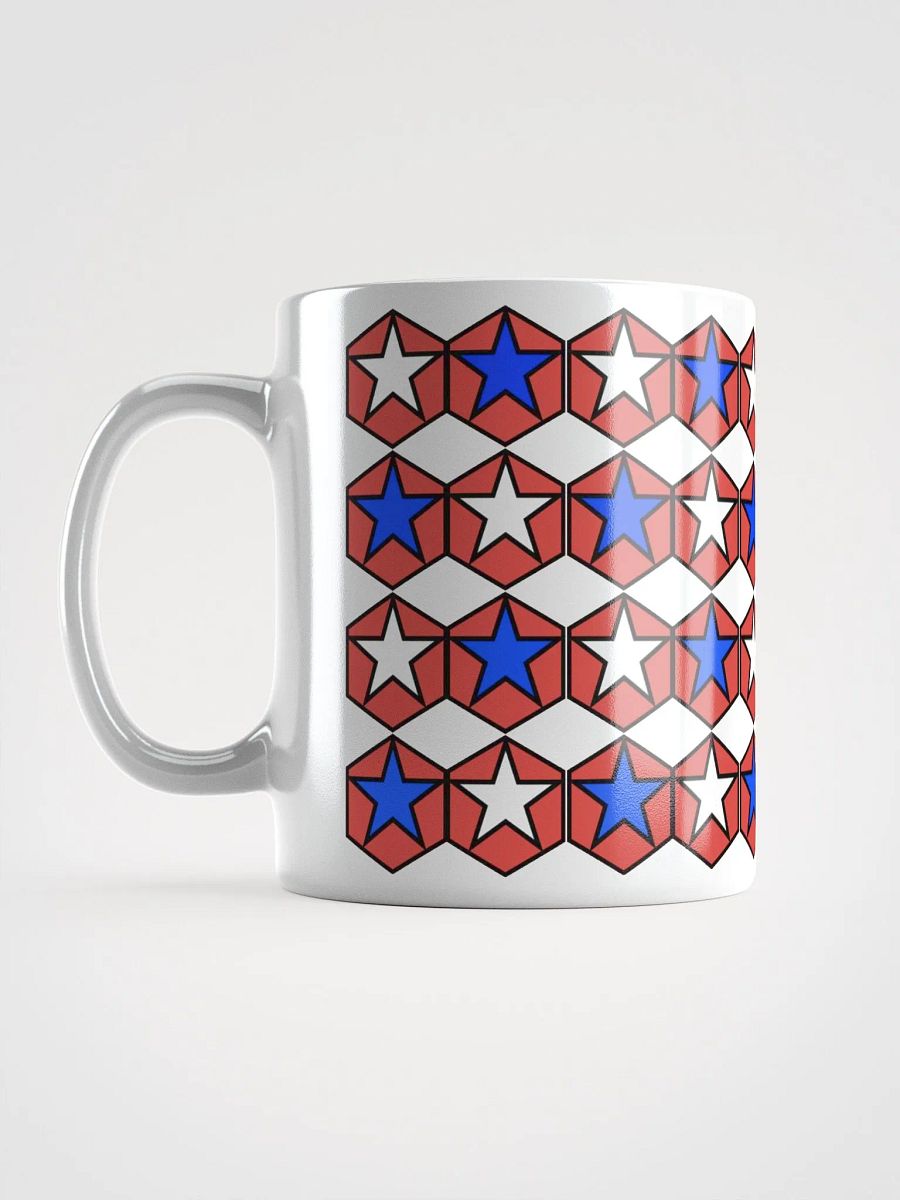 Stars Within Hexagons - Geometrical Design White Mug product image (13)