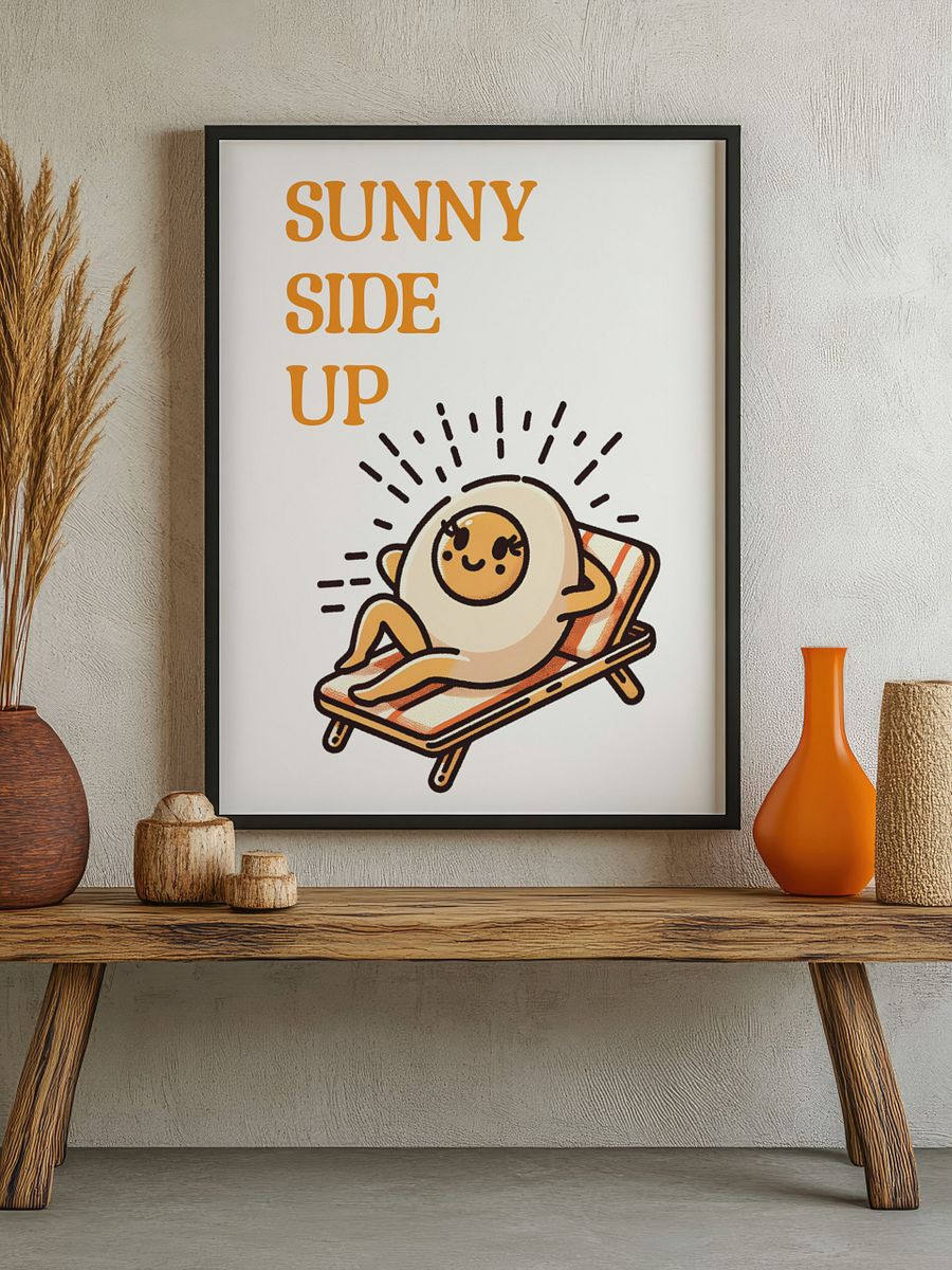 Sunny Side Up Egg Mascot Retro Art Print product image (4)