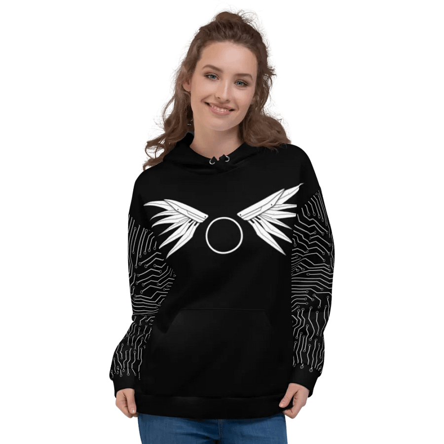 Mecha Warrior Hoodie - Black/White product image (4)