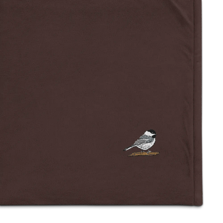 Chickadee Embroidered Premium Sherpa Blanket product image (1)