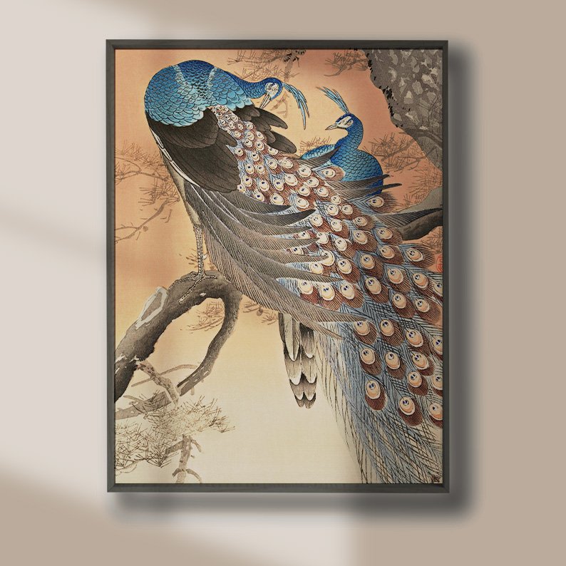 Two Peacocks on Tree Branch (1900 - 1930) by Ohara Koson product image (6)