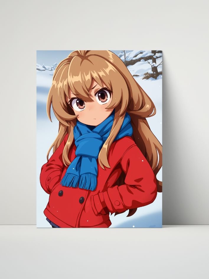 Toradora Taiga Winter Snow Tsundere – Glossy 8x10 Metal Print product image (1)