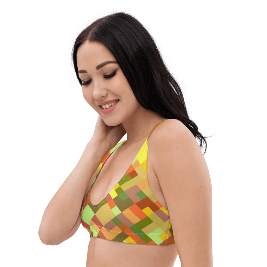 Colorful Mosaic Pattern Design Padded Bikini Top - v2 product image (5)