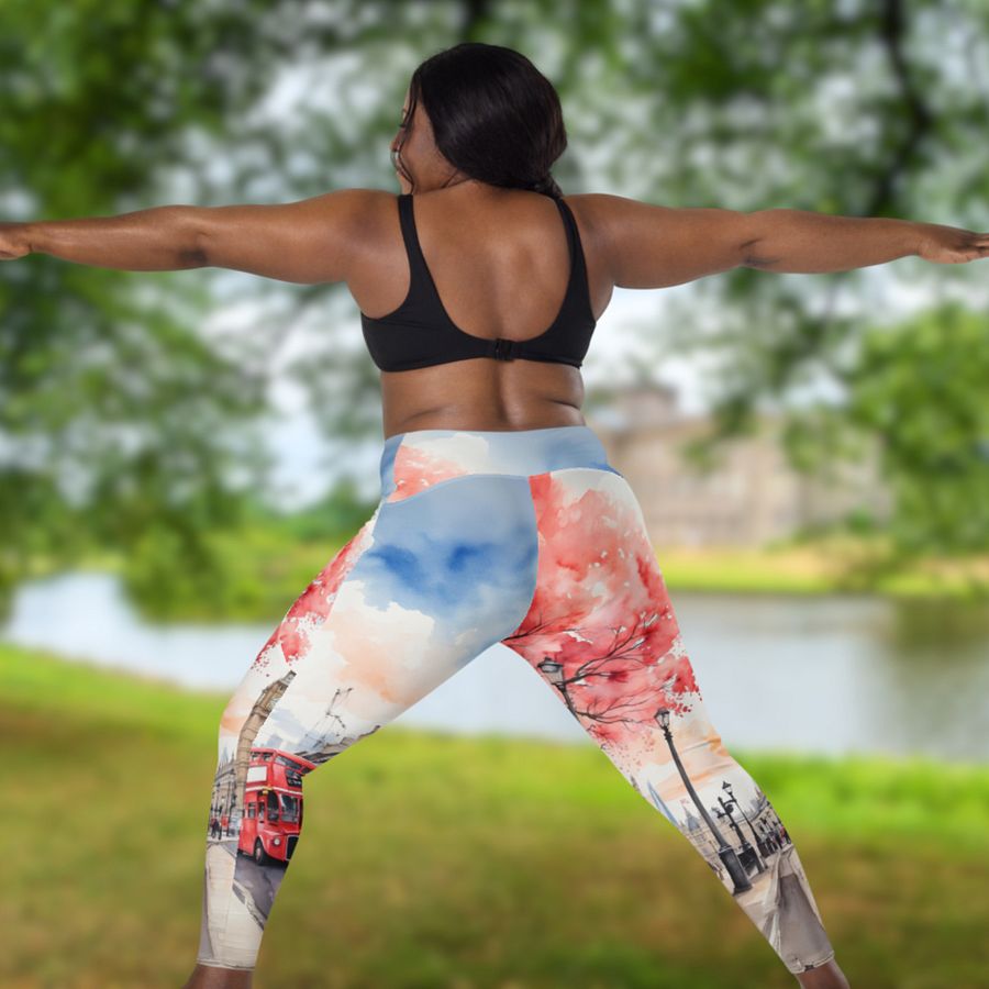London England Watercolor All Over Print Leggings product image (7)