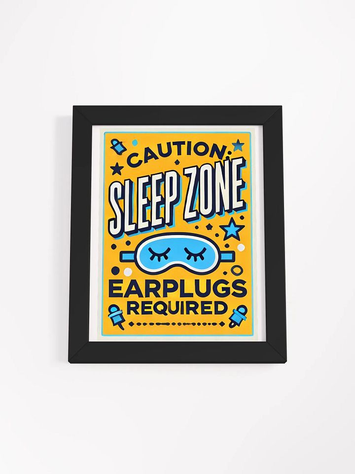 Caution Sleep Zone Poster – A Warning and a Wink product image (1)