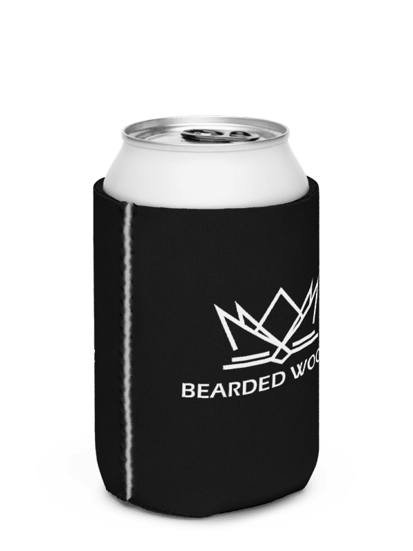 Coozie Can Cooler (Design: Bearded Woodz) Black product image (2)