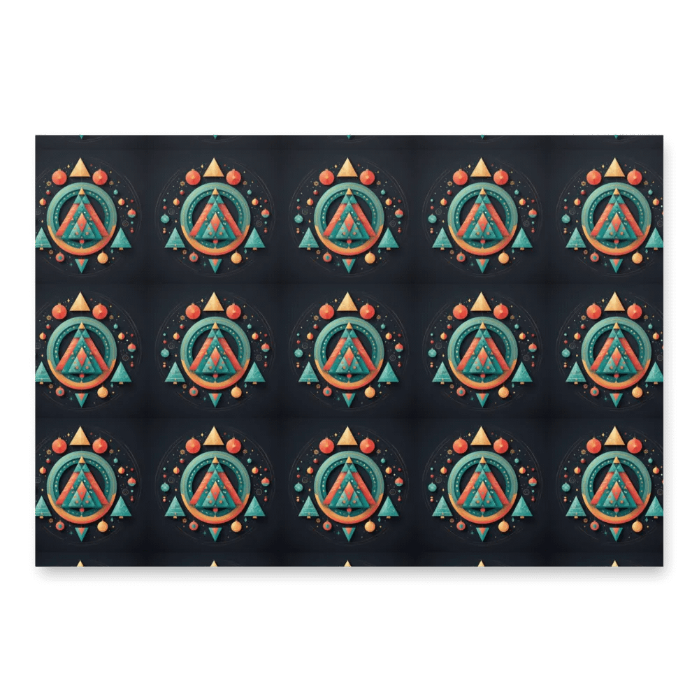 Geometric Christmas tree Wrapping Paper Sheets product image (1)