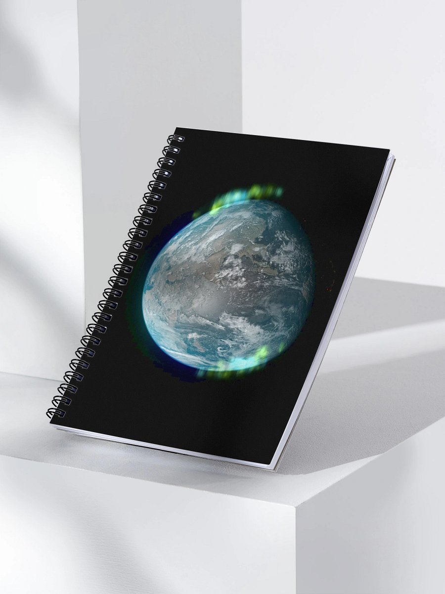 Earth from space with Celestial Lights Spiral Notebook product image (3)