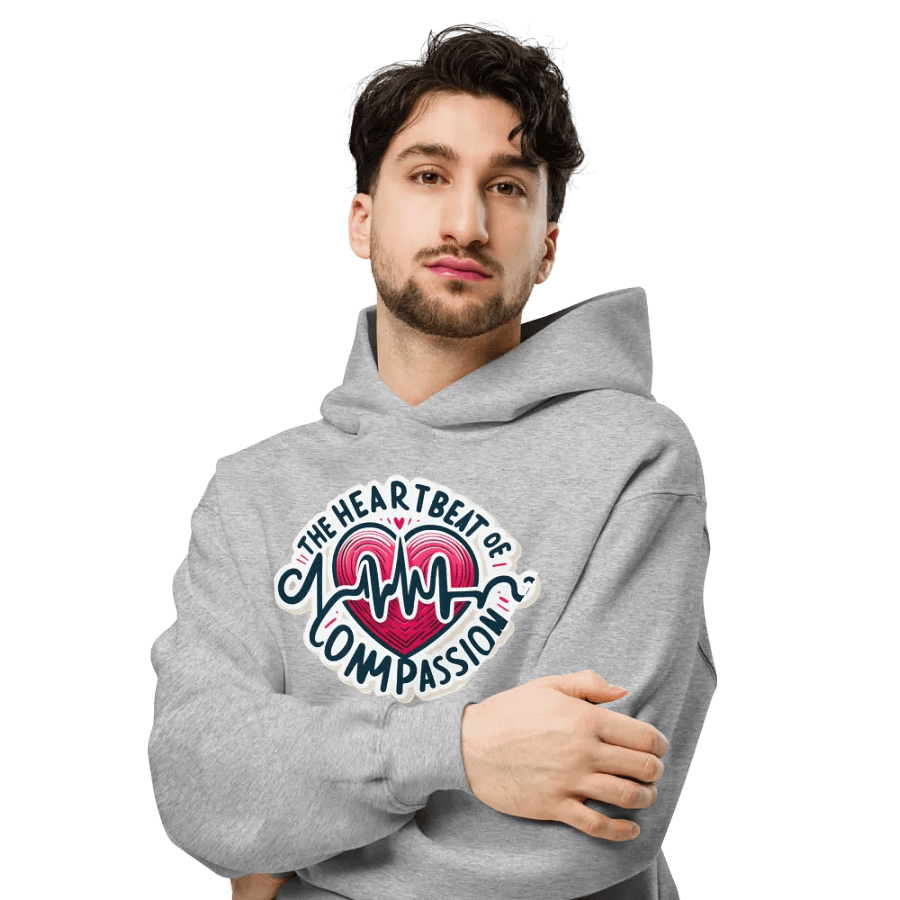 Compassionate Heartbeat Oversized Hoodie product image (36)