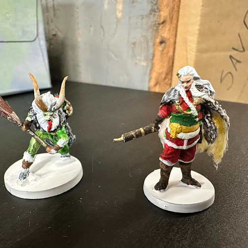 Finally!  Mrs Clause and Krampus. They are so small!