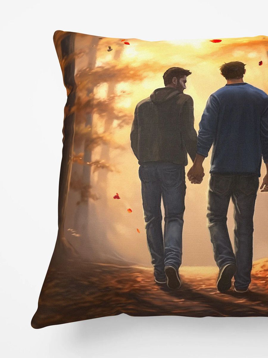 Fall Romance - Gay Couple Throw Pillow product image (4)