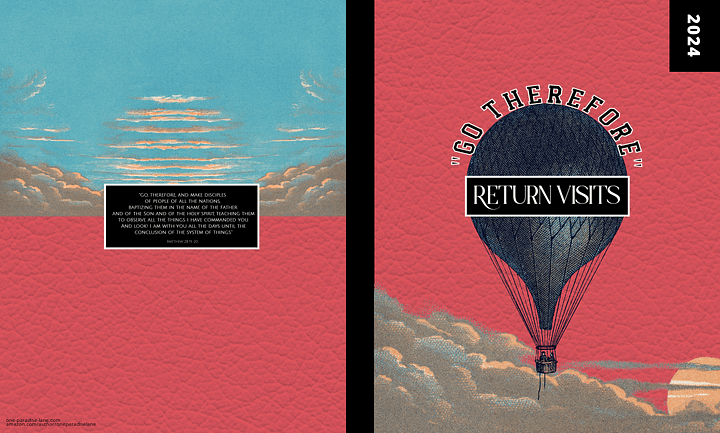 2024 My Book of Return Visits | Vintage Hot Air Balloon | Red product image (1)
