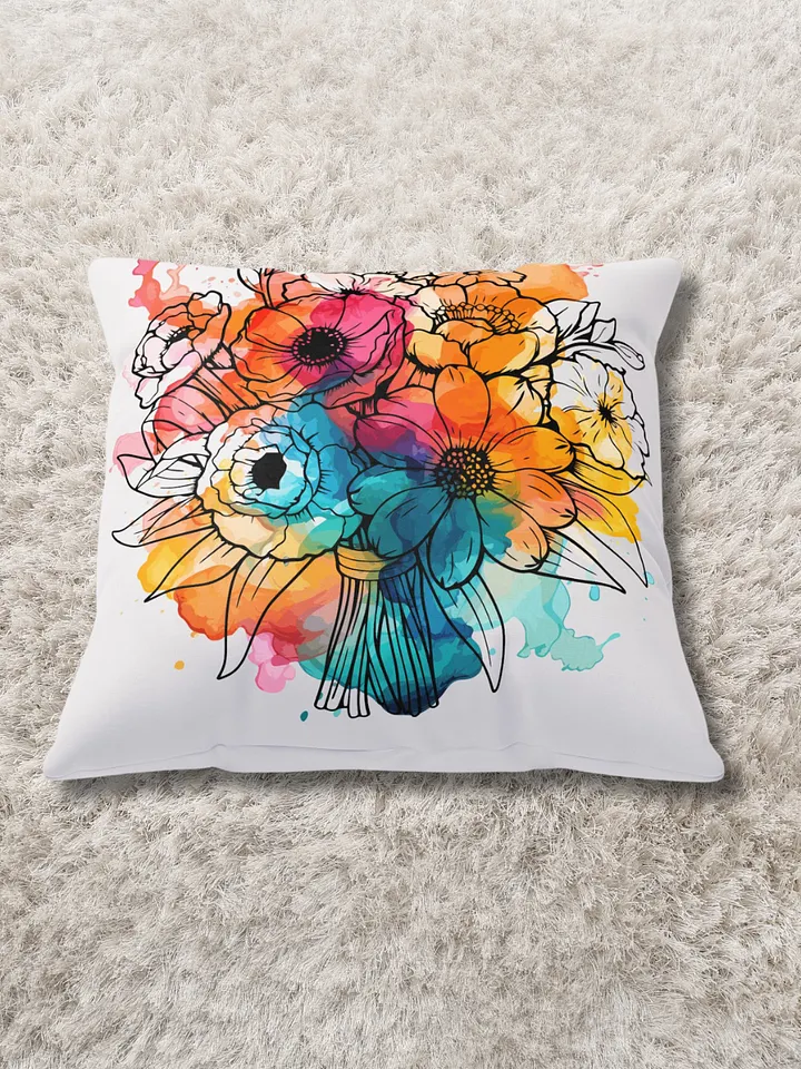 Vibrant Floral Splash Pillow product image (1)