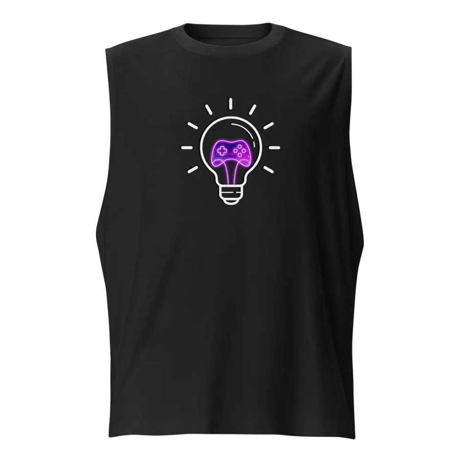 Lightbulb logo men's muscle tank product image (1)