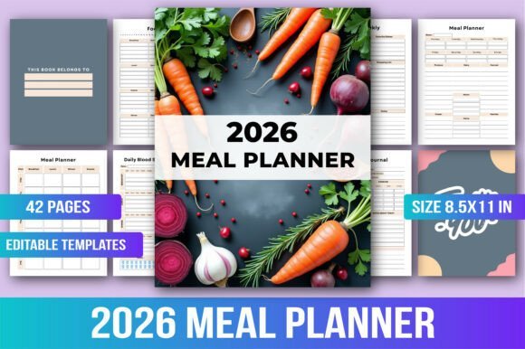 🥗 Meal Planner 2026 – Your Year of Healthy, Organized Meals product image (1)