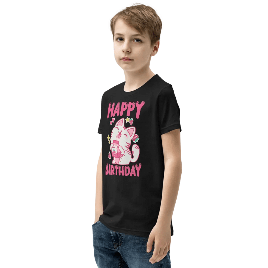 Happy Birthday (Cat Strawberry) T-Shirt For Kids product image (7)