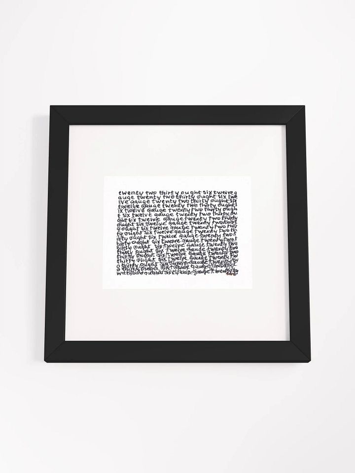 twenty two thirty ought six twelve gauge Panel Card Print Framed product image (1)
