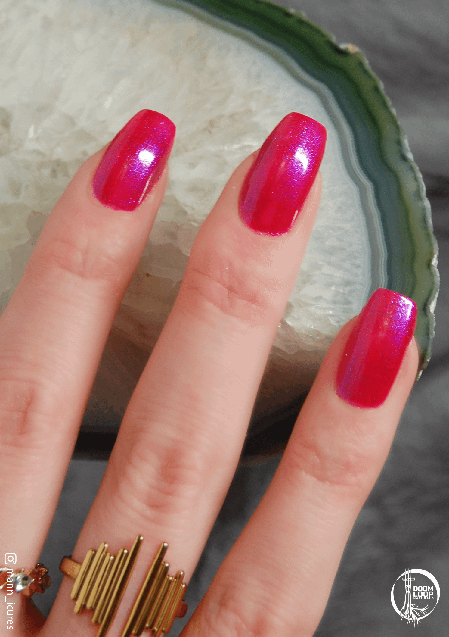 INFERNAL EQUINOX - Electric Fushia and Blue Shimmer Nail Polish product image (2)