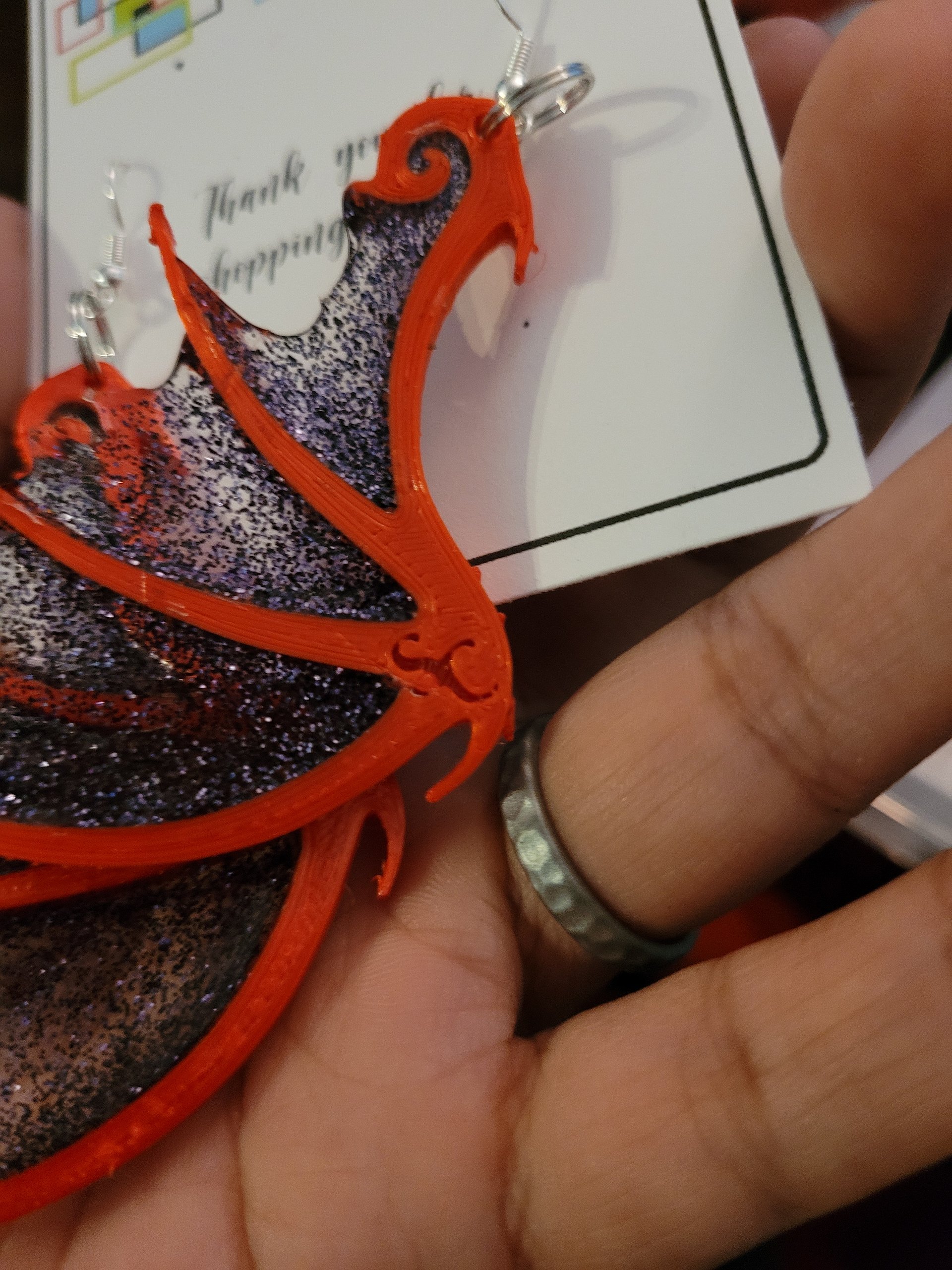 Red Dragon Wing Earrings product image (4)