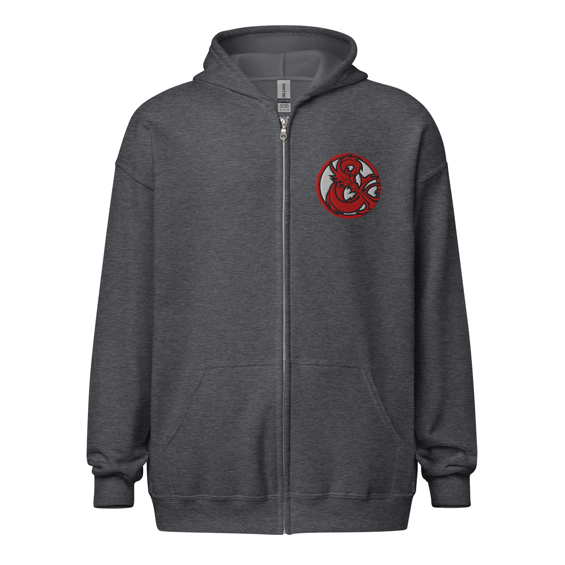 ELFSAR PLAYS ZIP HOODIE Red & Black Dragon on back product image (2)