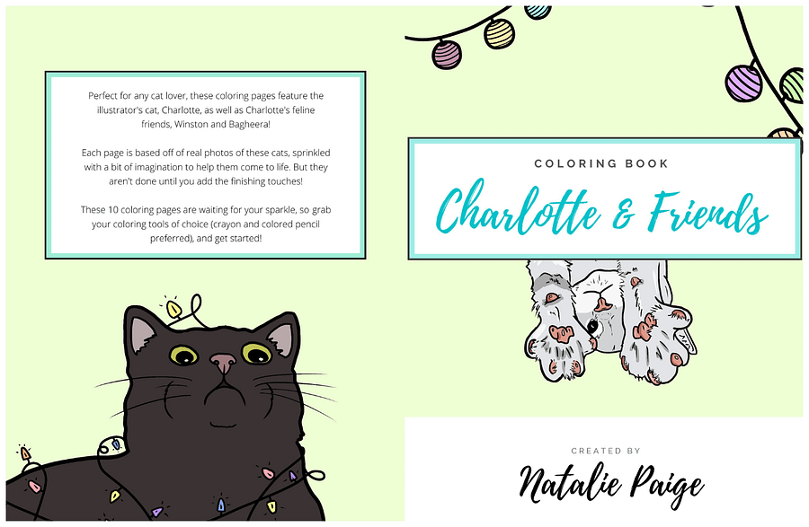 Charlotte & Friends Coloring Pages (Digital Download) product image (1)