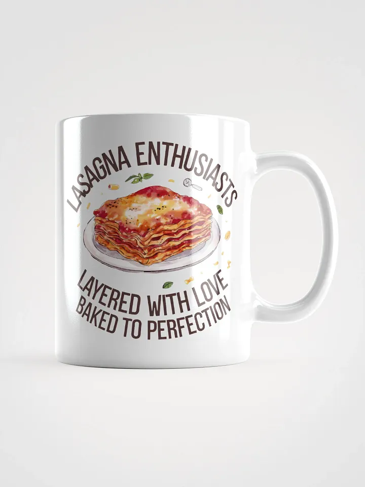 Lasagna Enthusiasts White Glossy Mug product image (3)