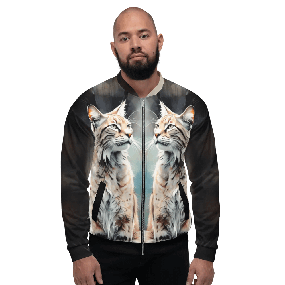 All-Over Print Bomber Jacket by Sublicolor 144/Lynx Big Cat product image (4)