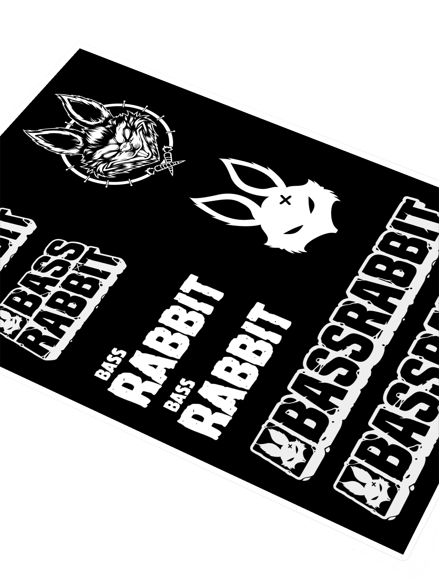 Bass Rabbit Sticker Sheet White product image (2)